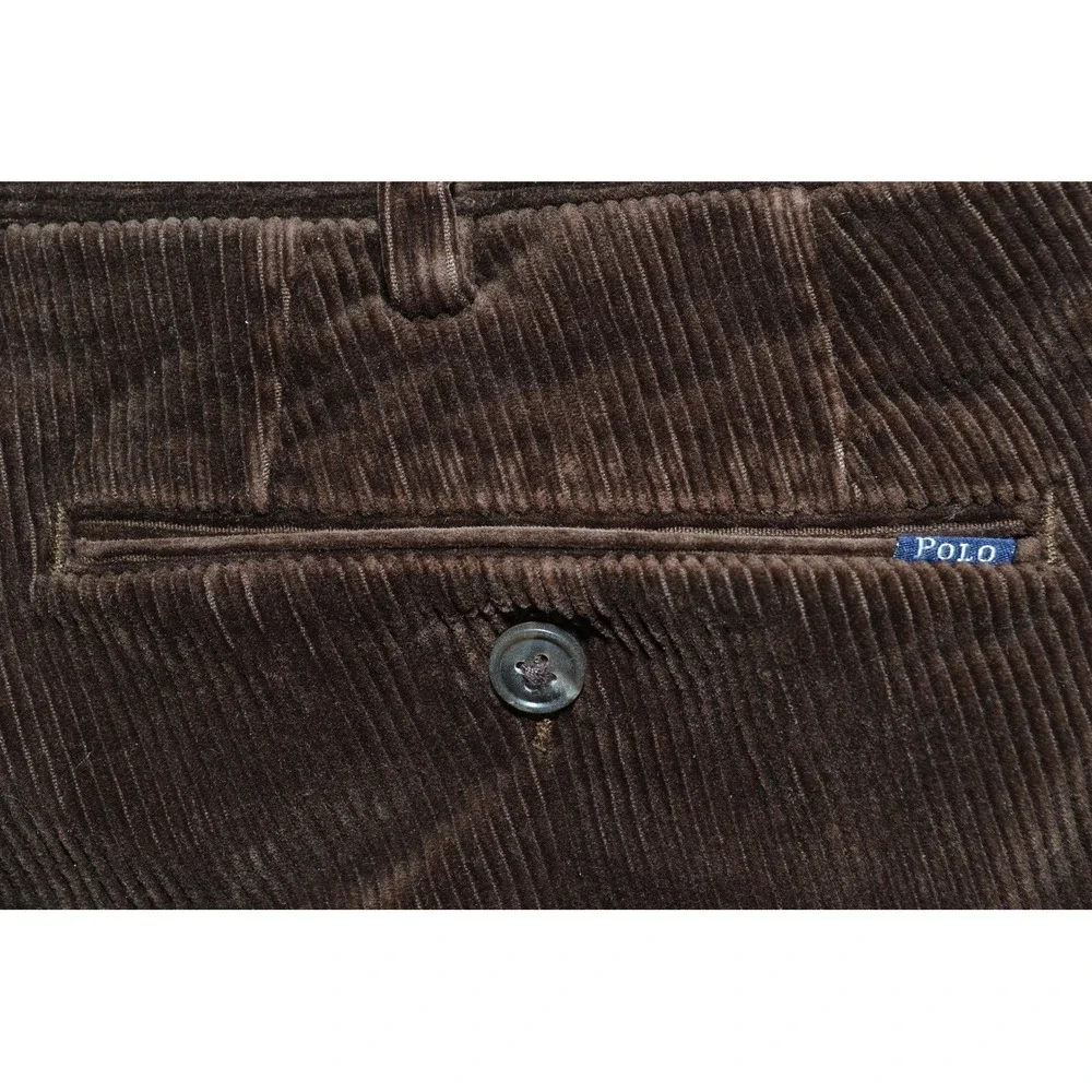 Polo‎ Ralph Lauren Corduroy Pants Mens 32x29 Brown Classic Fit Stretch Chinos